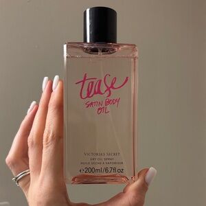 Victoria's Secret Tease Satin Body Oil with Pink Logo